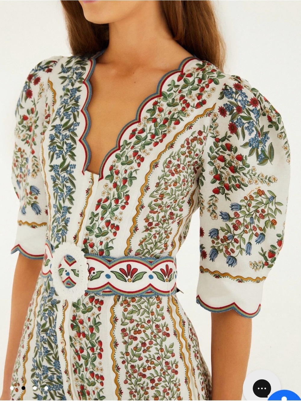Farm Rio Off-White Fruit Beauty Mini Cut Out Romper - Picture 3 of 5